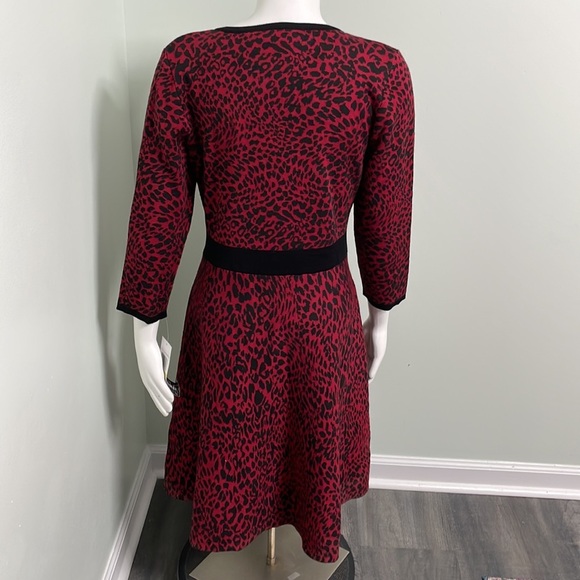 Nina Leonard leopard print knit dress NWT - Picture 6 of 9